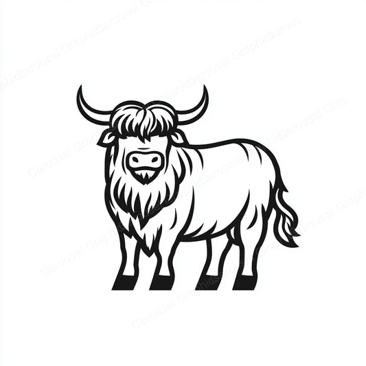 Highland Cow Vector Graphic preview
