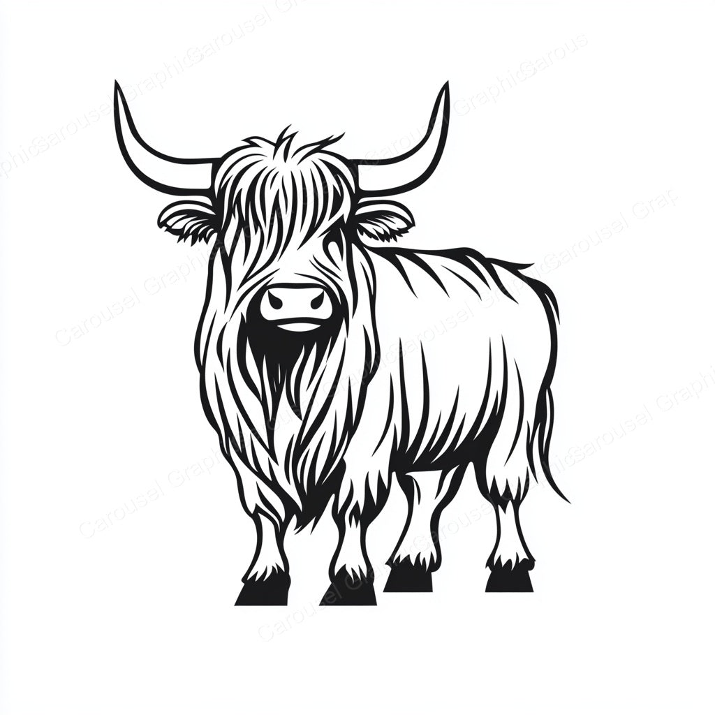 Highland Cow Vector Graphic preview