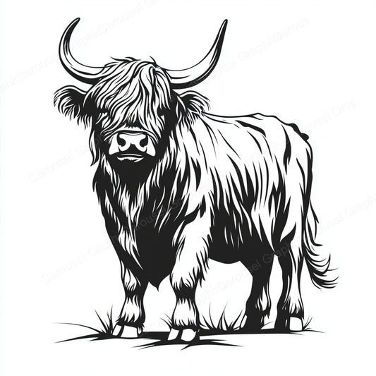 Highland Cow Vector Graphic preview