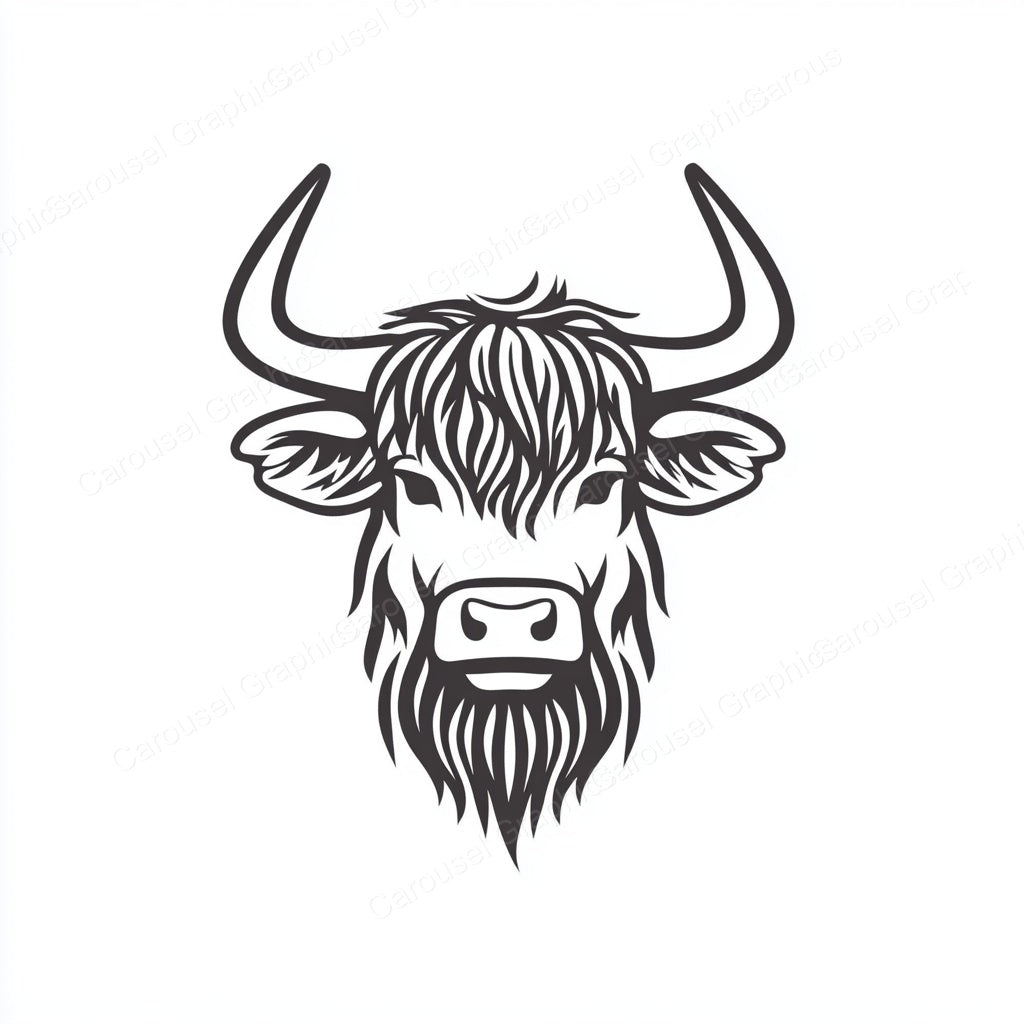 Highland Cow Vector Graphic preview
