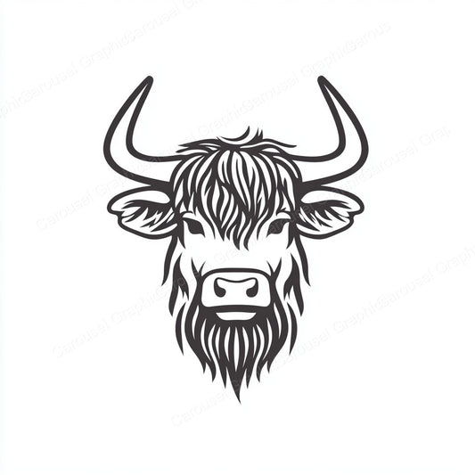 Highland Cow Vector Graphic preview