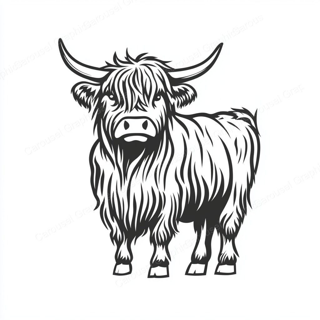 Highland Cow Vector Graphic preview