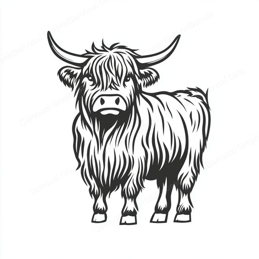 Highland Cow Vector Graphic preview