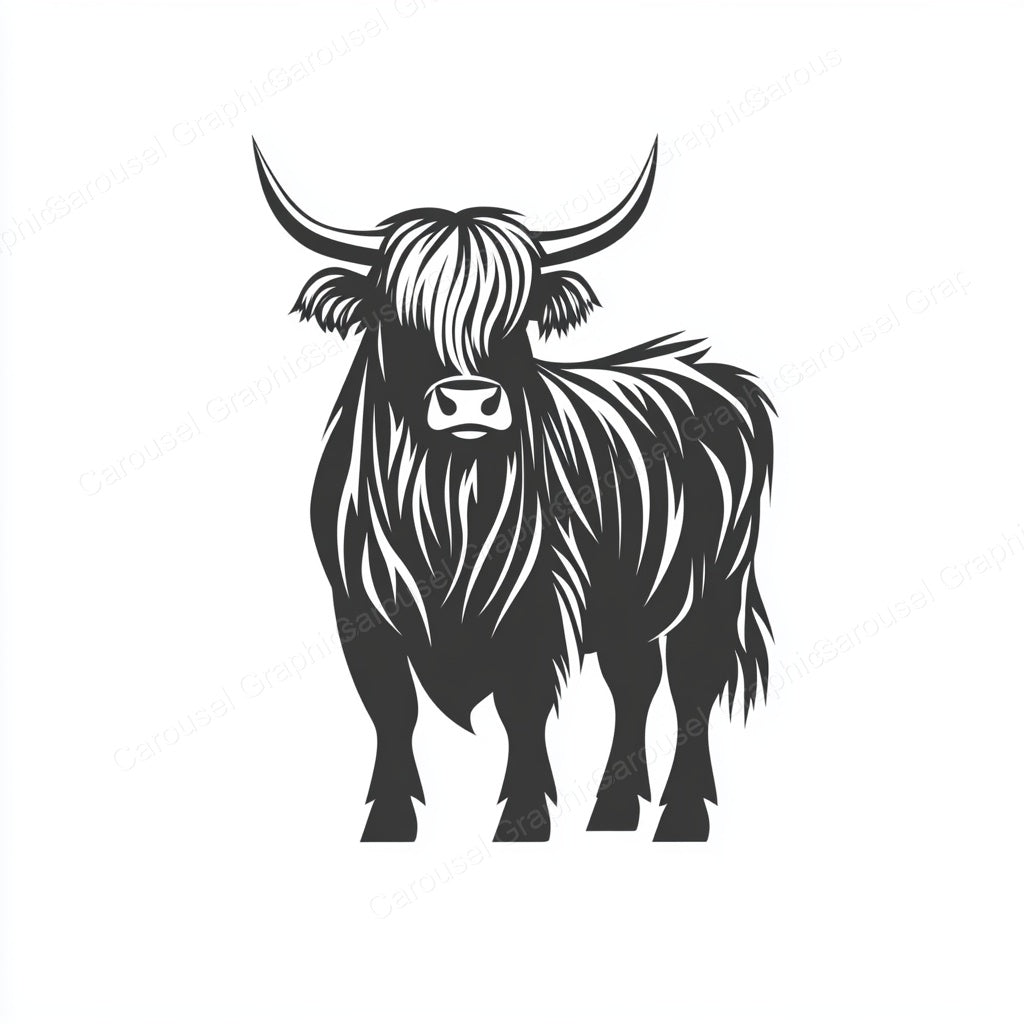 Highland Cow Vector Graphic preview