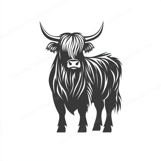 Highland Cow Vector Graphic preview