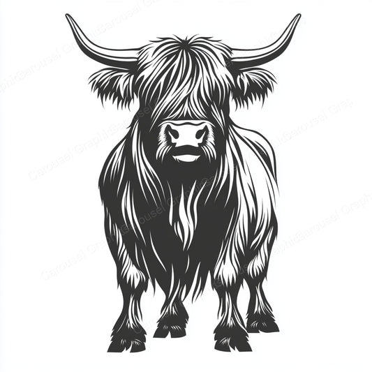 Highland Cow Vector Graphic preview