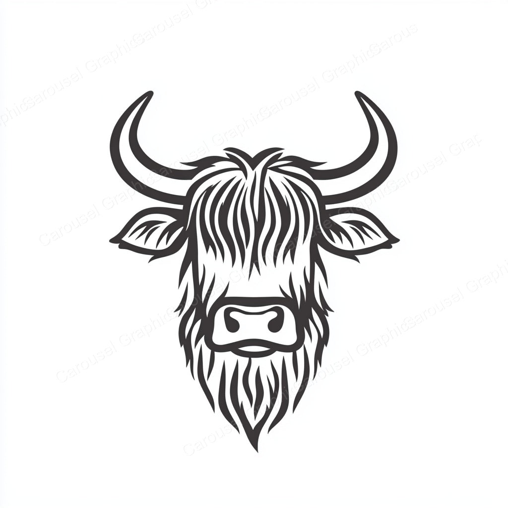 Highland Cow Vector Graphic preview