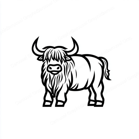 Highland Cow Vector Graphic preview