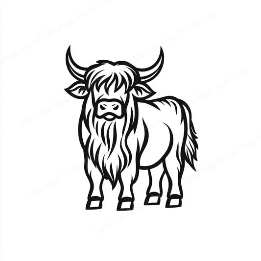 Highland Cow Vector Graphic preview