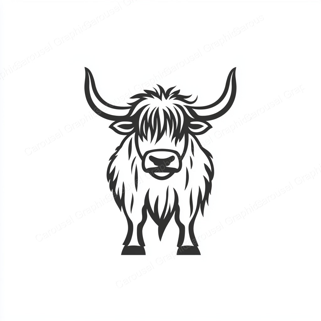 Highland Cow Vector Graphic preview