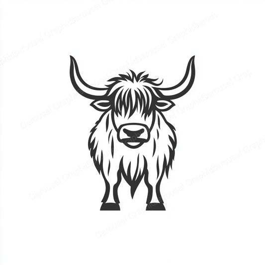 Highland Cow Vector Graphic preview