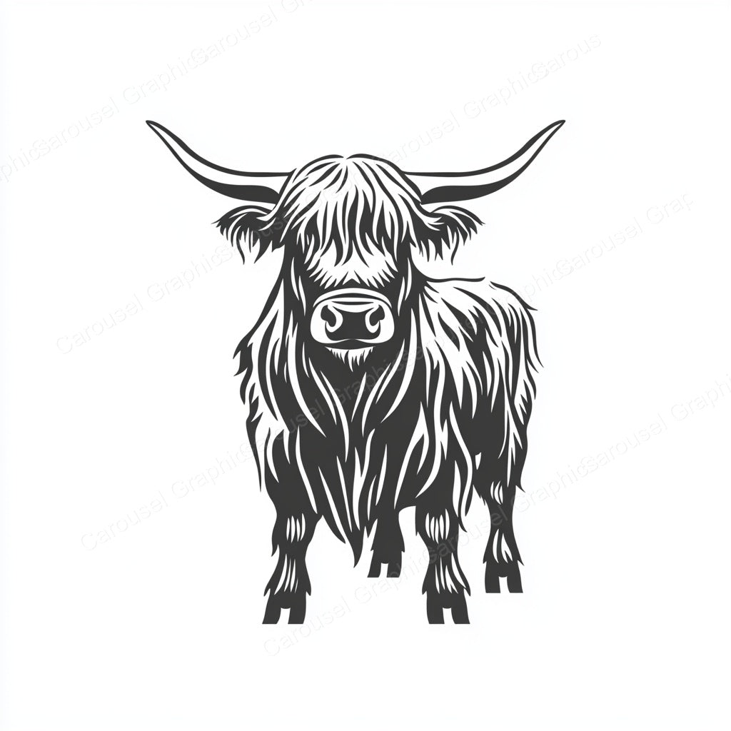 Highland Cow Vector Graphic preview