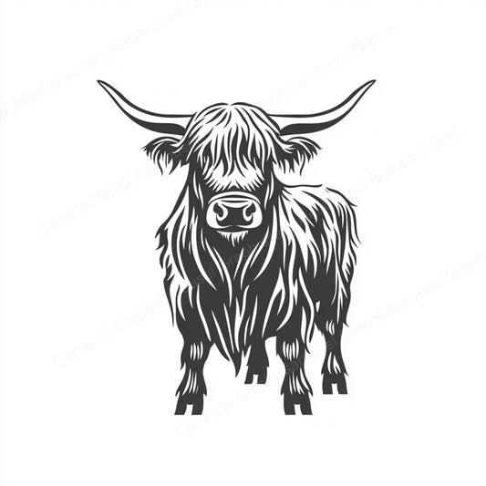 Highland Cow Vector Graphic preview