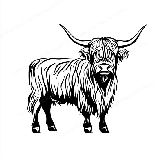 Highland Cow Vector Graphic preview