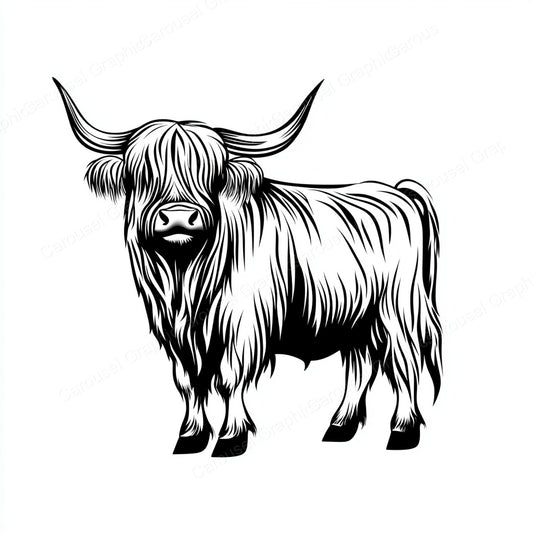 Highland Cow Vector Graphic preview