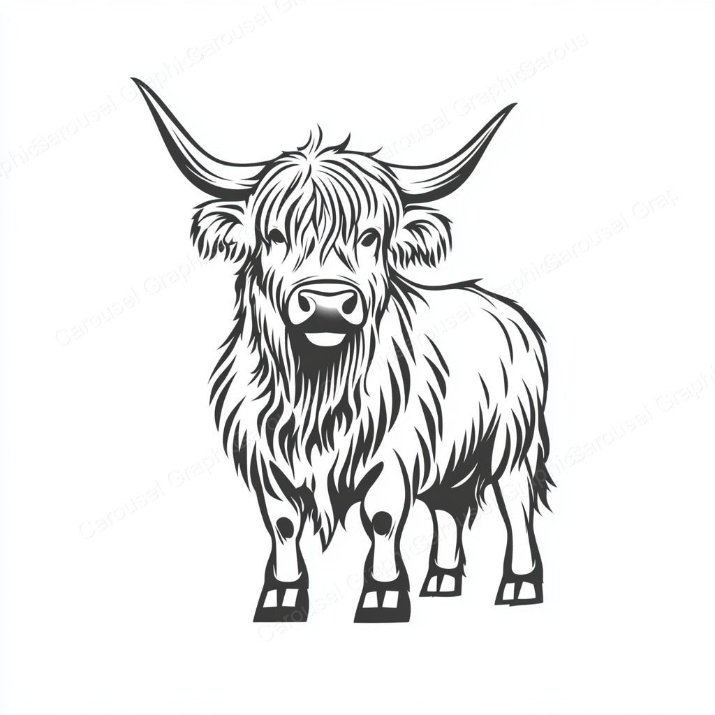 Highland Cow Vector Graphic preview