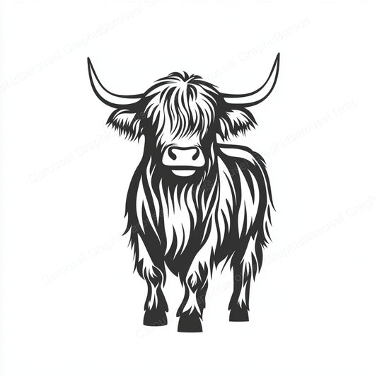 Highland Cow Vector Graphic preview