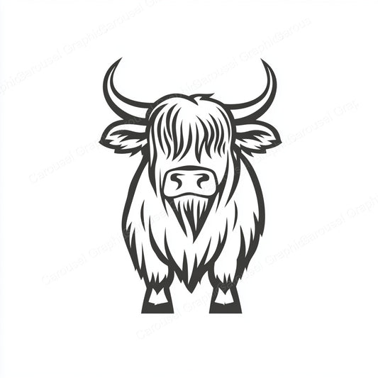 Highland Cow Vector Graphic preview