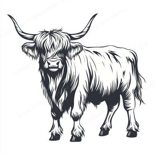 Highland Cow Vector Graphic preview