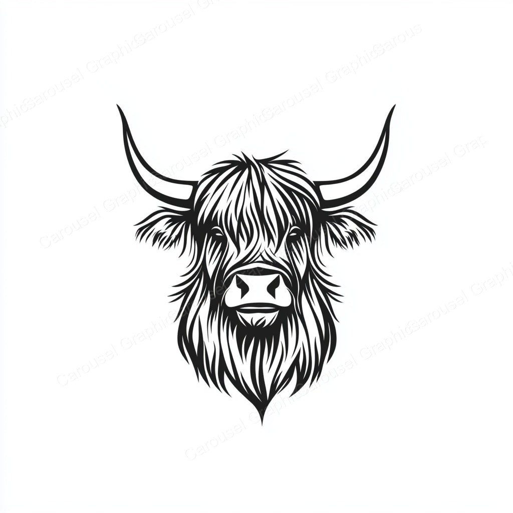 Highland Cow Vector Graphic preview