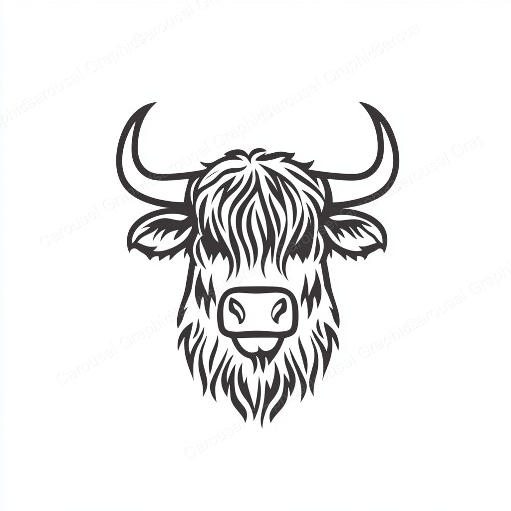 Highland Cow Vector Graphic preview