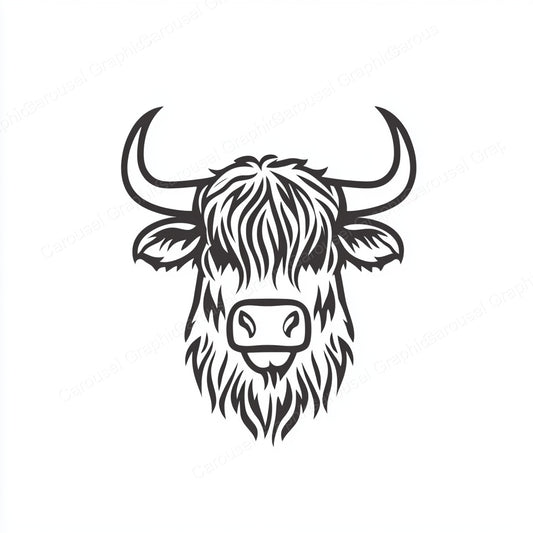 Highland Cow Vector Graphic preview