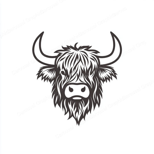 Highland Cow Vector Graphic preview