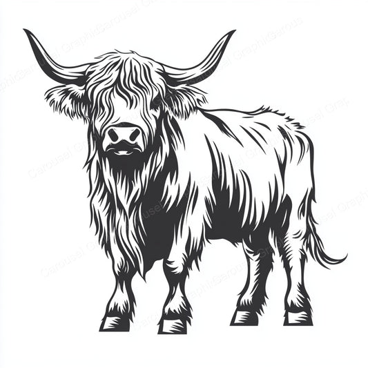 Highland Cow Vector Graphic preview