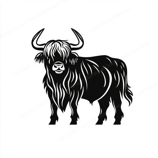 Highland Cow Vector Graphic preview