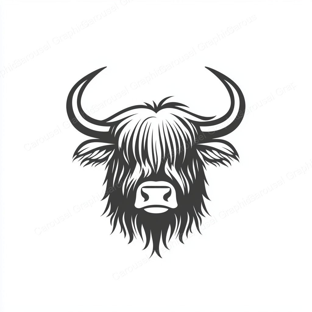 Highland Cow Vector Graphic preview
