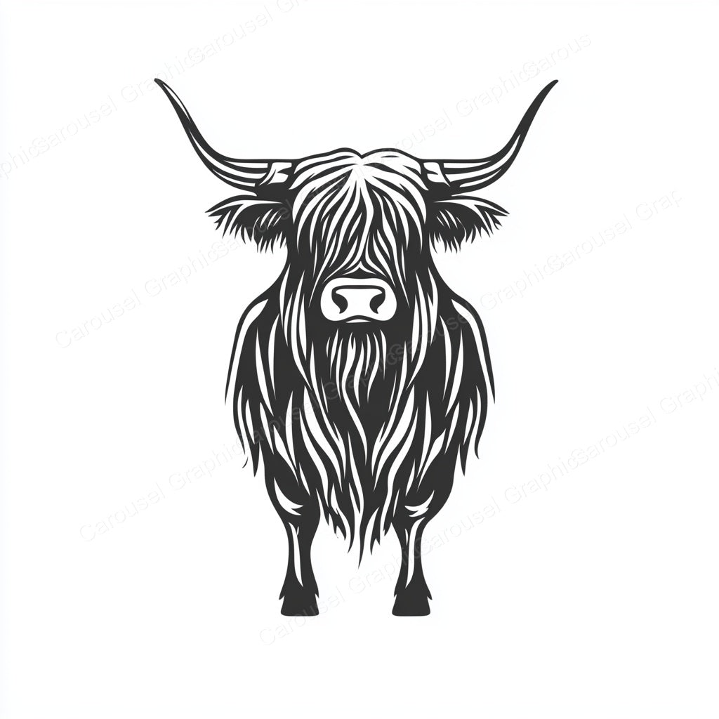 Highland Cow Vector Graphic preview