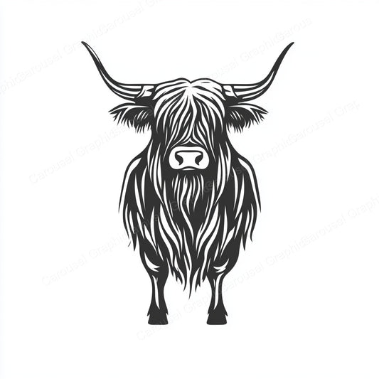 Highland Cow Vector Graphic preview