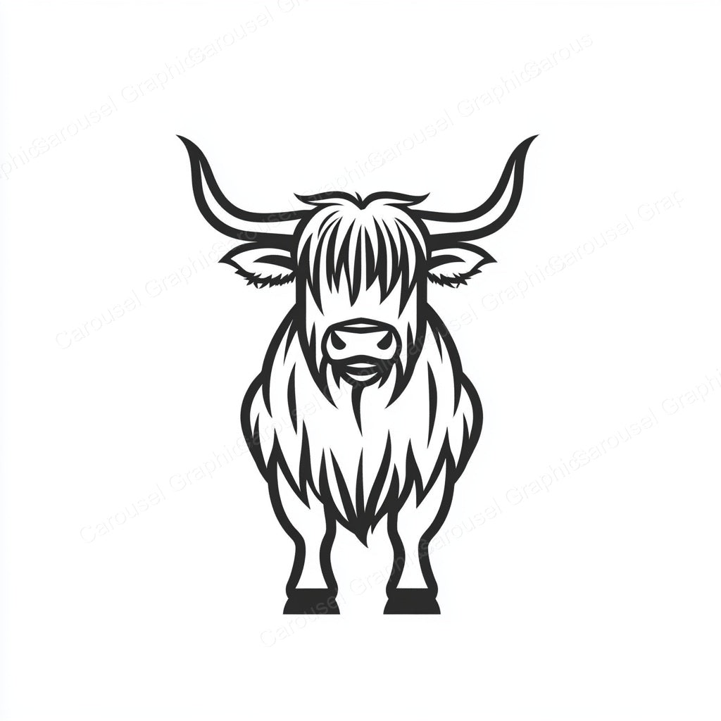 Highland Cow Vector Graphic preview