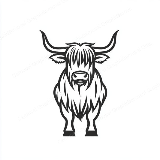 Highland Cow Vector Graphic preview