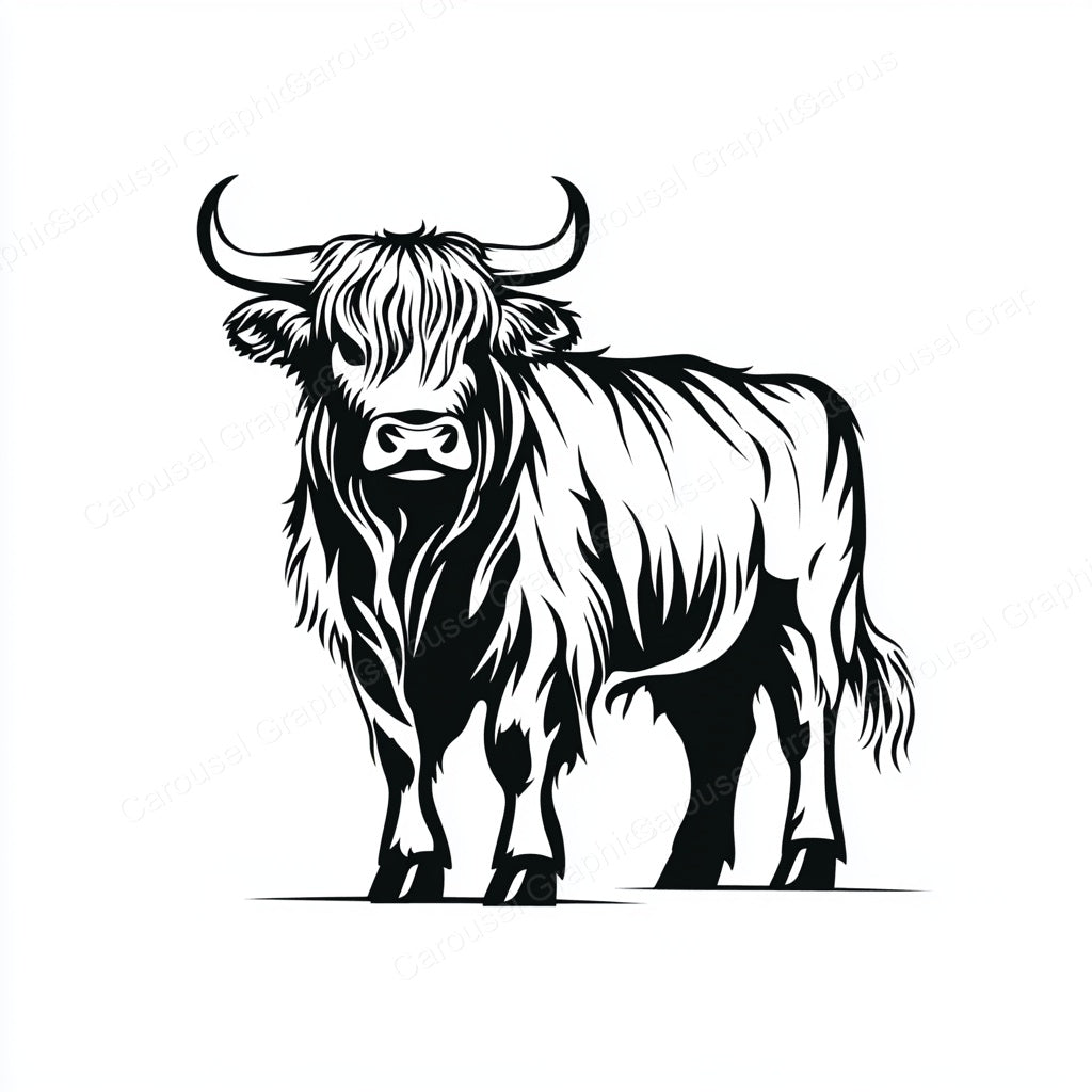 Highland Cow Vector Graphic preview