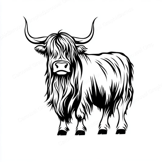 Highland Cow Vector Graphic preview