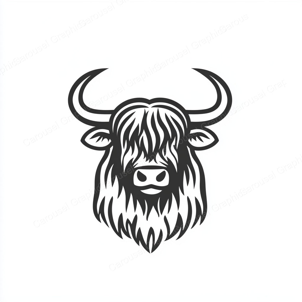 Highland Cow Vector Graphic preview