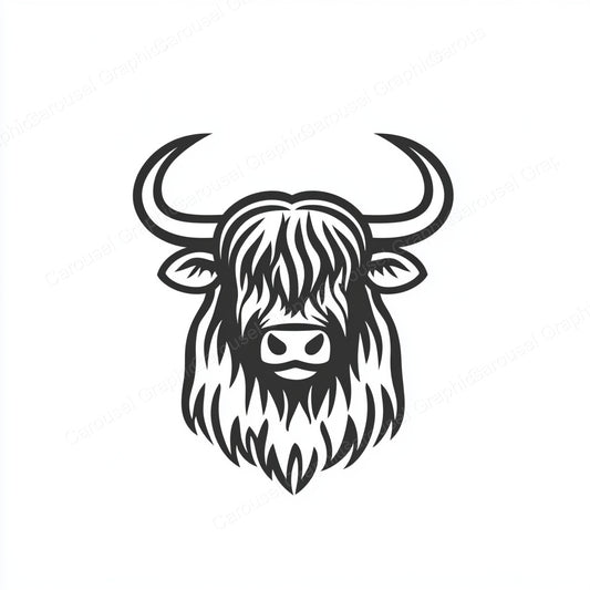 Highland Cow Vector Graphic preview