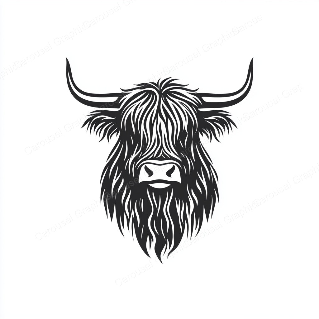 Highland Cow Vector Graphic preview