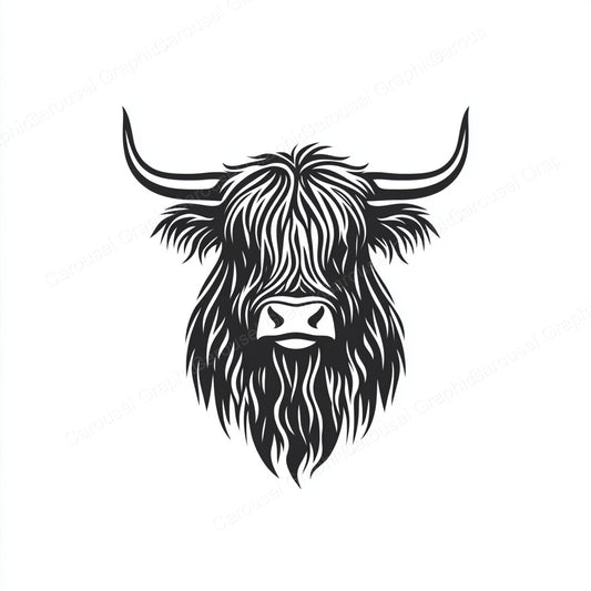 Highland Cow Vector Graphic preview