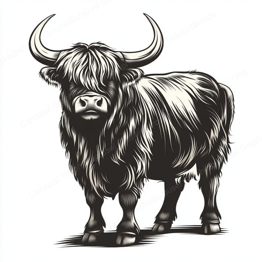 Highland Cow Vector Graphic preview