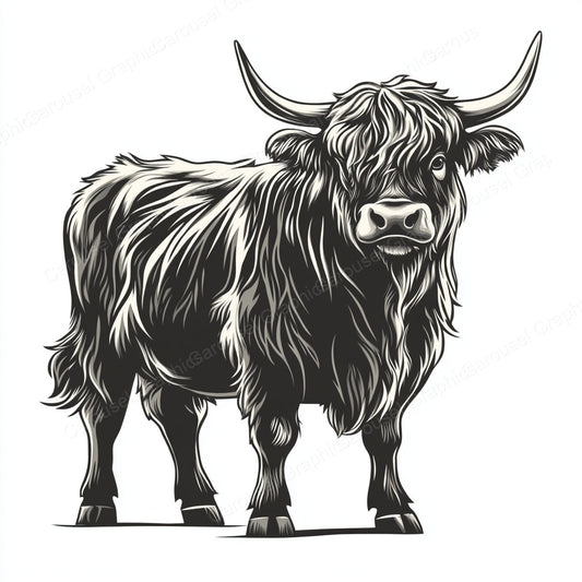 Highland Cow Vector Graphic preview