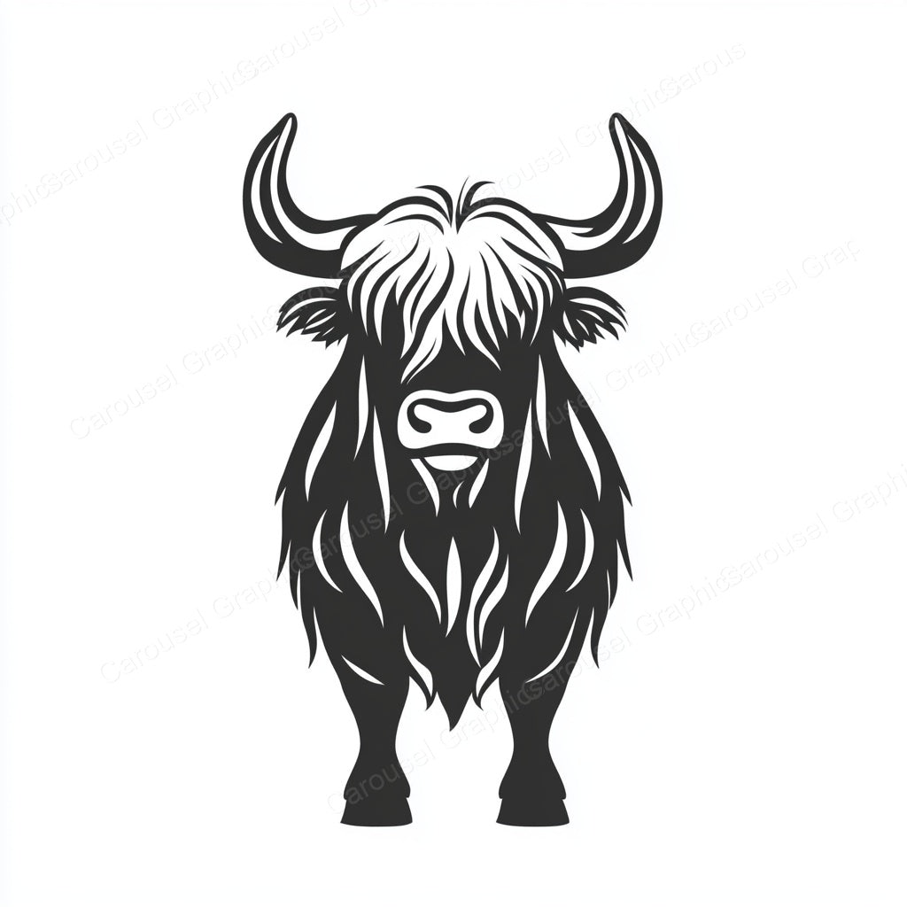 Highland Cow Vector Graphic preview