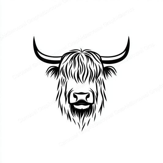 Highland Cow Vector Graphic preview