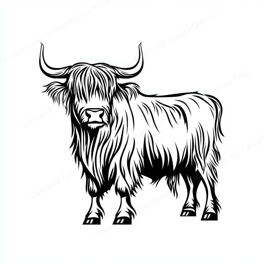 Highland Cow Vector Graphic preview
