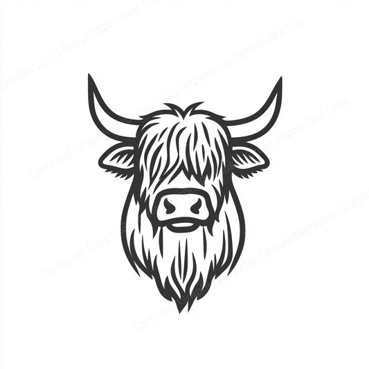 Highland Cow Vector Graphic preview