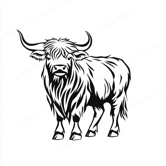 Highland Cow Vector Graphic preview