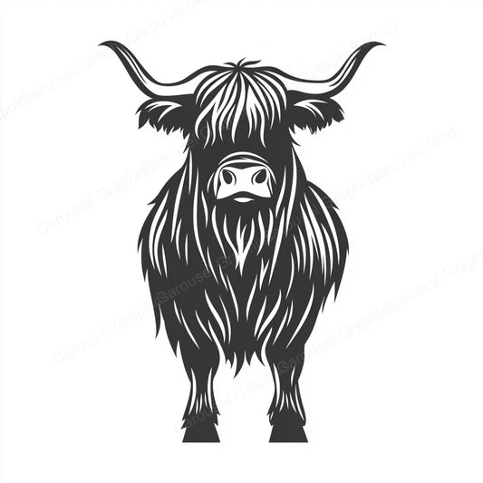 Highland Cow Vector Graphic preview