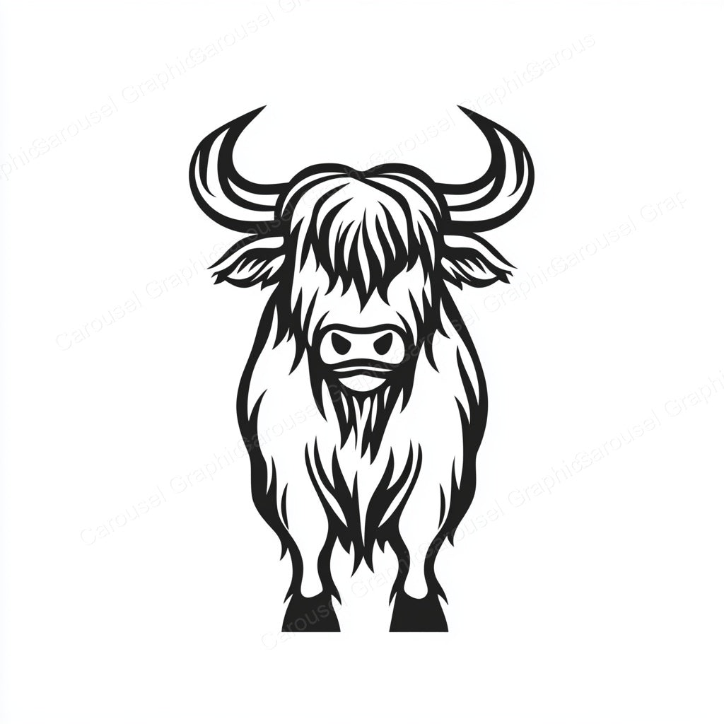 Highland Cow Vector Graphic preview