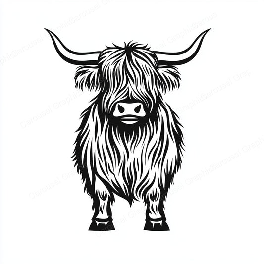 Highland Cow Vector Graphic preview